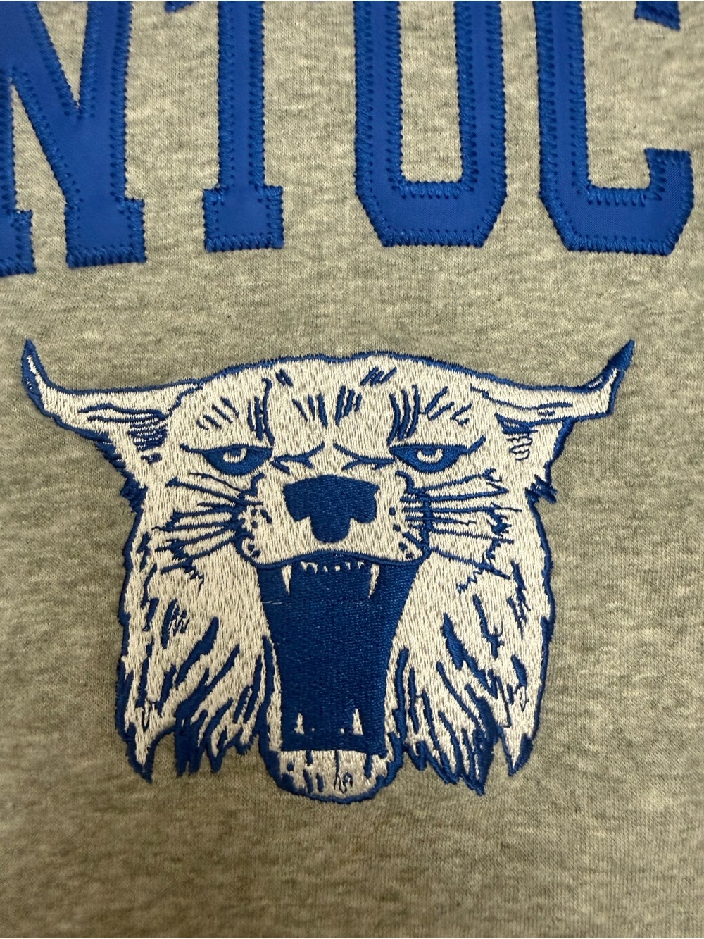 Nike Kentucky Wildcats Sweatshirt XXL Gray Embroidered UK NCAA Crewneck - Picture 5 of 11